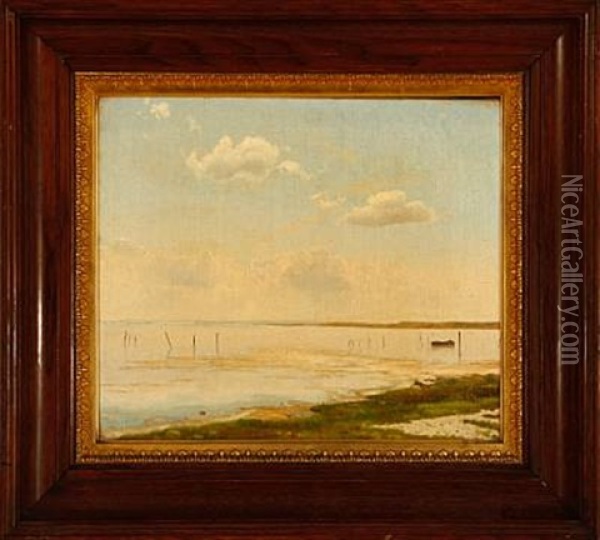 Coastal Scene On A Calm Summer Day Oil Painting - Vilhelm Peter Karl Kyhn