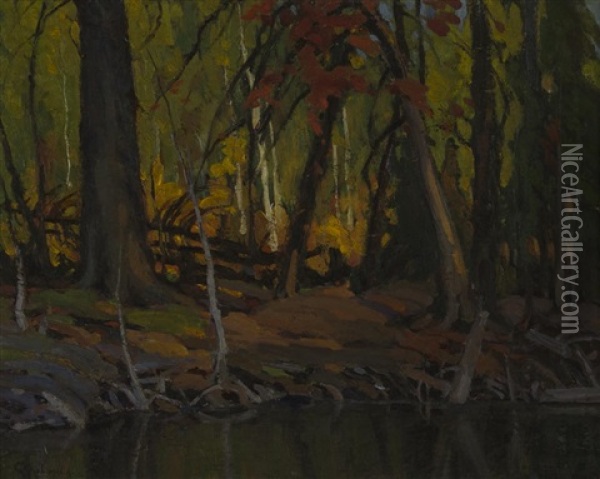 Forest Scene Oil Painting - George Arthur Kulmala