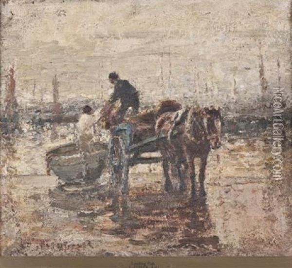Loading The Catch Oil Painting - Harry Fidler