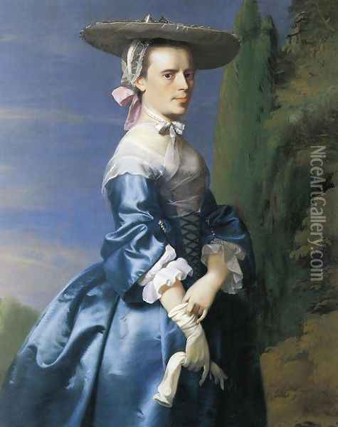 Mrs. Nathaniel Allen (Sarah Sargnet) Oil Painting - John Singleton Copley