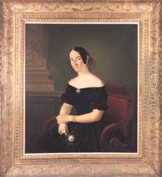 Portrait Of A Woman Oil Painting - Christoffer Wilhelm Eckersberg
