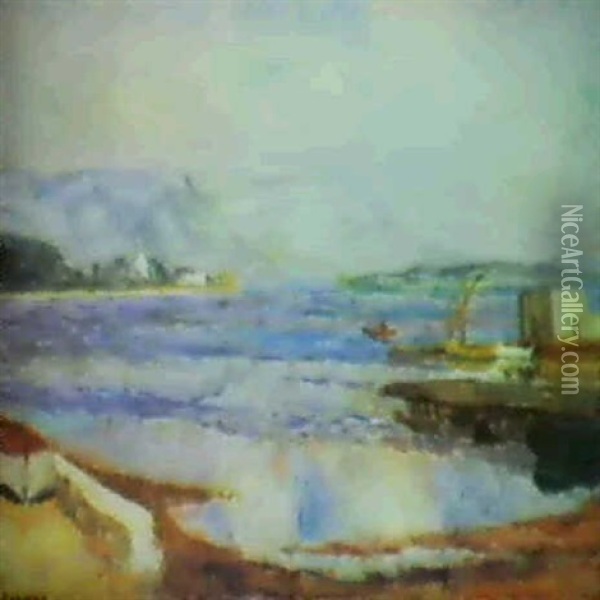 La Rade De Toulon Oil Painting - Eugene Antoine Durenne