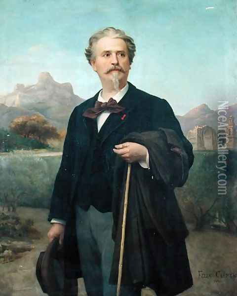 Portrait of Frederic Mistral (1830-1914) 1885 Oil Painting - Felix Auguste Clement