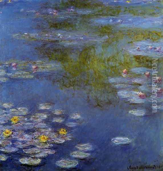 Water-Lilies9 1908 Oil Painting - Claude Oscar Monet