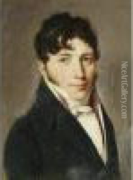 Portrait D' Etienne Nitot, Orfevre Et Createur De La Maison Chaumet Oil Painting - Louis Leopold Boilly