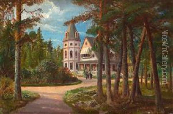 Casona Indiana Oil Painting - Wilhelm Leonard Rydberg