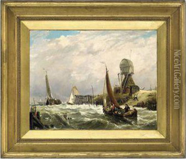 A Choppy Day Oil Painting - William Clarkson Stanfield
