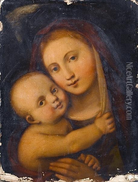 The Madonna And Child Oil Painting - Fra Paolino Da Pistoia