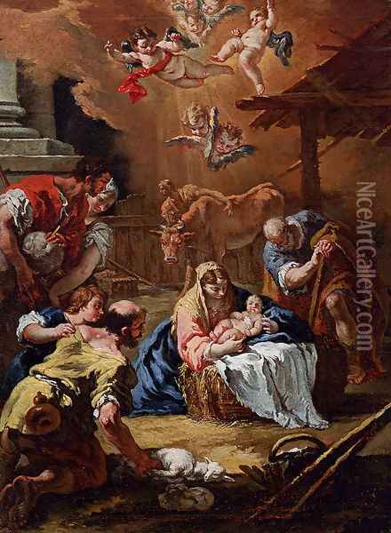 Adoration Of The Shepherds Oil Painting - Sebastiano Ricci
