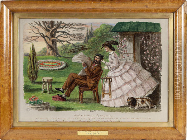 Married For Money - The Honeymoon Oil Painting - John Leech