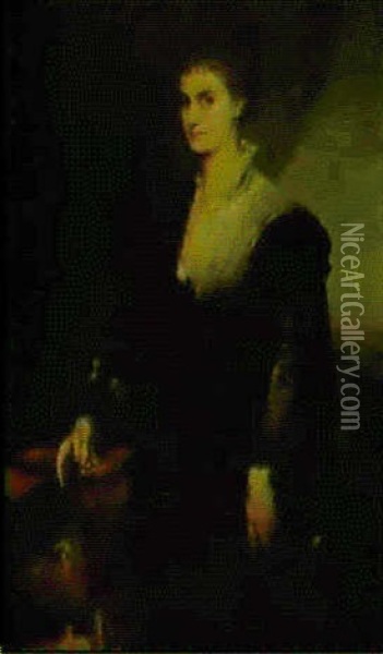 A Portrait Of Countess Marie Coudenhove-kalergi Oil Painting - Hans Makart