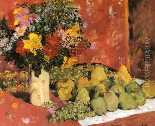Flowers and Fruit 1899 Oil Painting - Leon De Smet