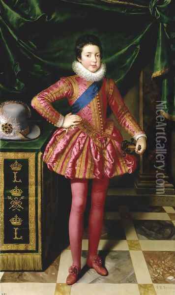 Louis XIII as a Child 1611 Oil Painting - Frans Pourbus the younger