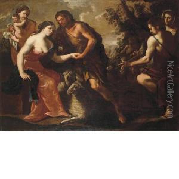 Scena Mitologica Oil Painting - Agostino Beltrano