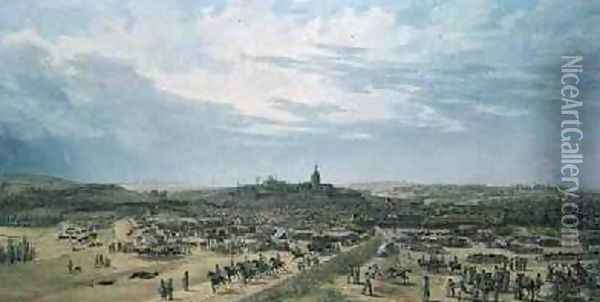 View of the City and the Castle of Guise Oil Painting - Louis-Nicolas de Lespinasse