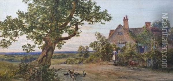 Country Cottage, Near Edgeware, Middlesex Oil Painting - John Faulkner
