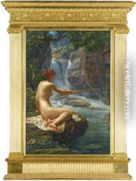 Fishing, The Nymph Of The Stream Oil Painting - Sir Edward John Poynter