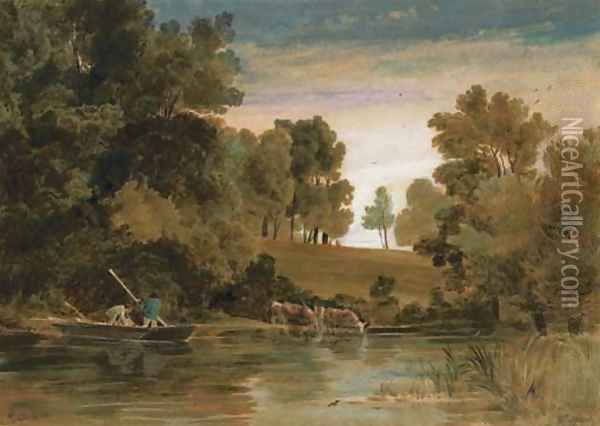 Near Shipton, Oxfordshire Oil Painting - William Turner