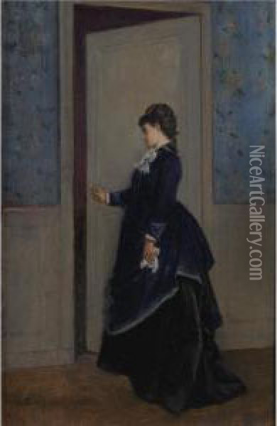 An Elegant Lady Oil Painting - Auguste Toulmouche