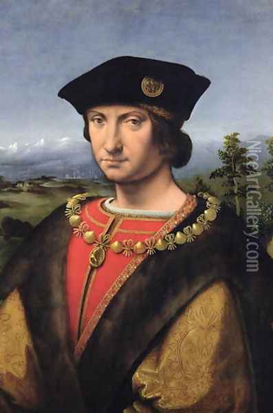 Portrait of Charles dAmboise 1471-1511 Marshal of France Oil Painting - Antonio da Solario