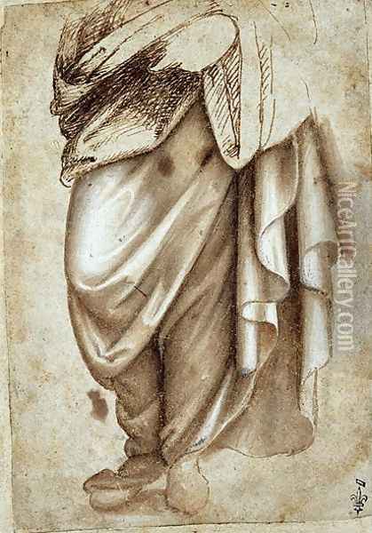 Study of a Standing Figure in Drapery Oil Painting - Piero Di Cosimo