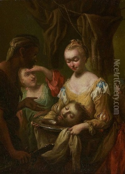 Salome With The Head Of John The Baptist Oil Painting - Johann Conrad Seekatz