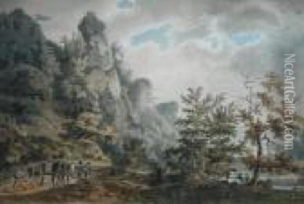 Mountainouslandscape Oil Painting - John Glover