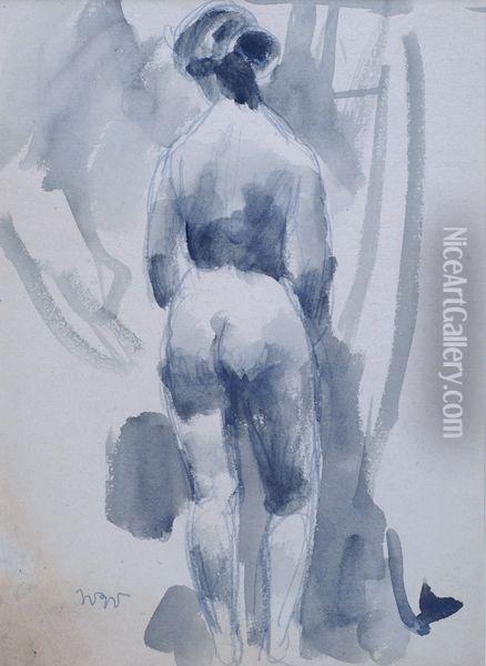 Studium Aktu Oil Painting - Wojciech Weiss