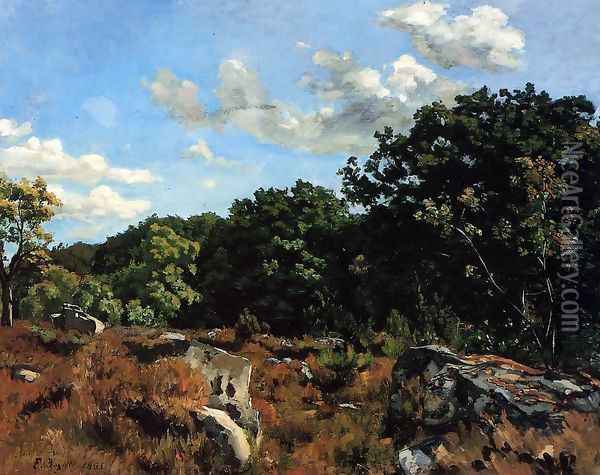 Landscape at Chailly Oil Painting - Jean Frederic Bazille