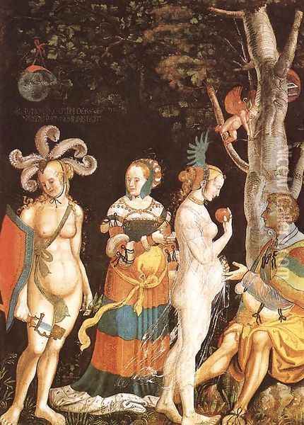 The Judgment of Paris 1517-18 Oil Painting - Niklaus Manuel