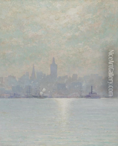The Skyscraper Of 1894, New York City Oil Painting - William Lippincott