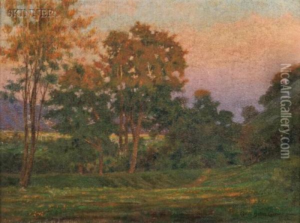 Southern California Landscape At Dusk Oil Painting - Cyrus Bates Currier