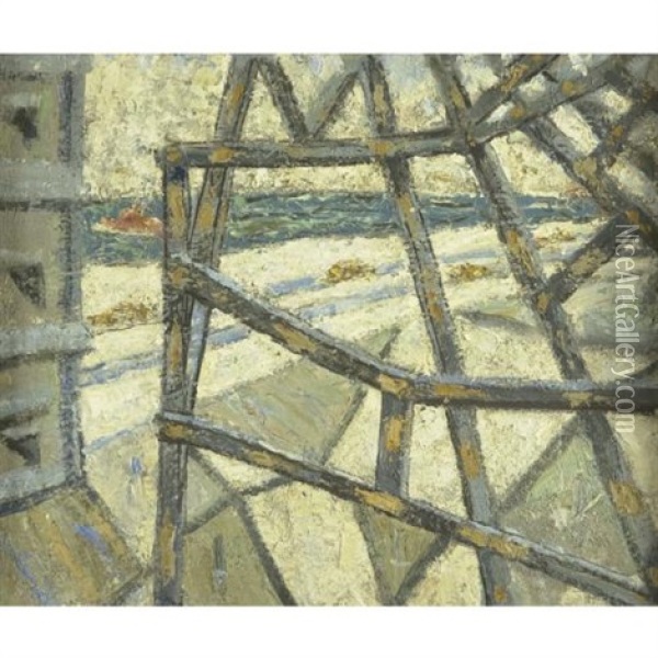 Central Parkway - Winter Oil Painting - Arnold Friedman