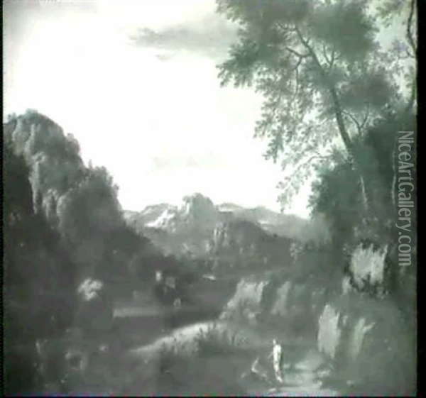Paysages De La Campagne Romaine Oil Painting - Johannes (Jan) Glauber