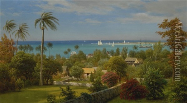 View Of Nassau, The Bahamas Oil Painting - Albert Bierstadt