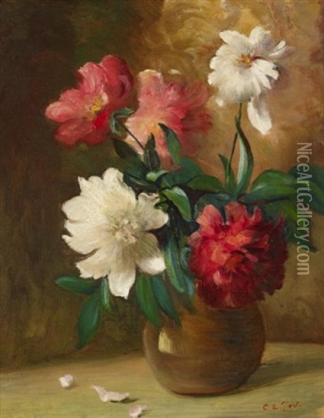 Still Life With Flowers Oil Painting - Charles Porter