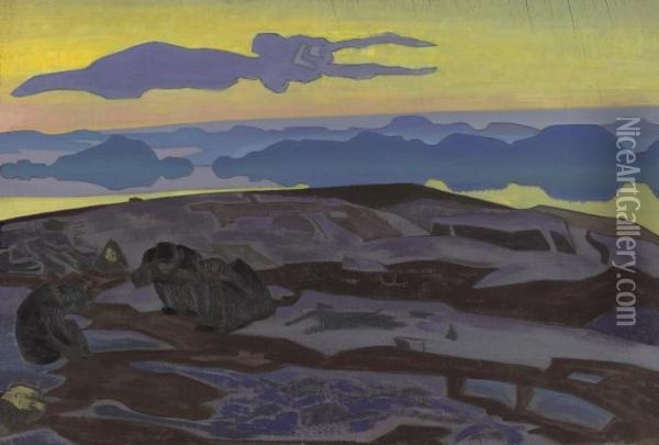 The Verdict Oil Painting - Nicolaj Konstantinov Roerich