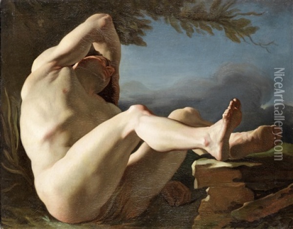 The Sleep Of Endymion Oil Painting - Nicolas Guy Brenet