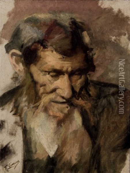 Anciano Oil Painting - Francisco Gimeno Arasa