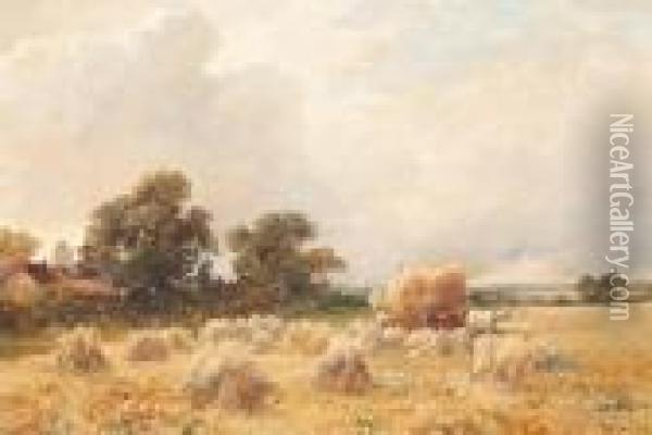 Auf Dem Getreidefeld Oil Painting - David Bates