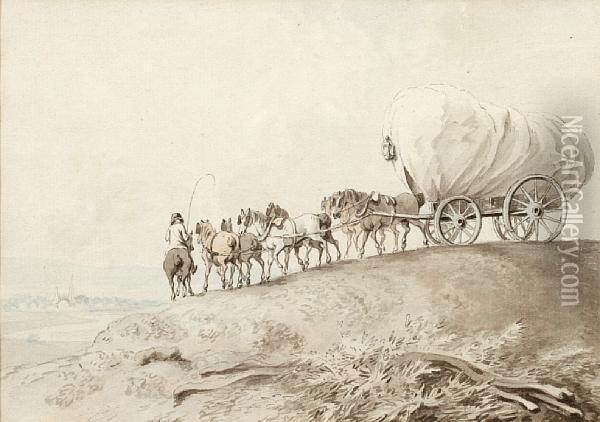 Horse-drawn Wagon Oil Painting - Samuel Howitt