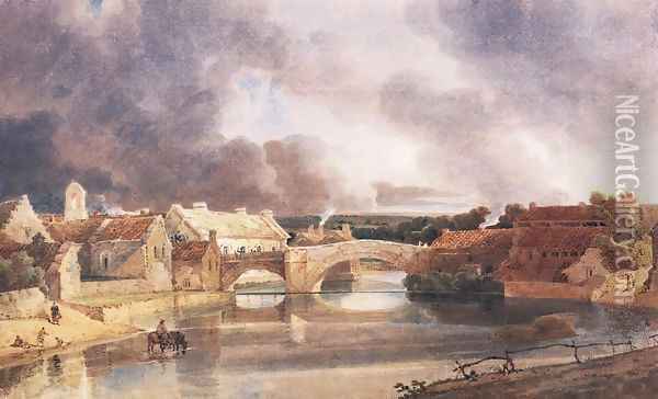 Morpeth Bridge Oil Painting - Thomas Girtin