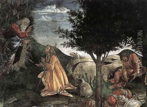 Scenes from the Life of Moses [detail: 2] Oil Painting - Sandro Botticelli