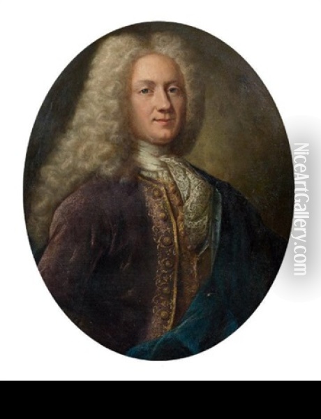 Portrait Presume De Jean-frederic Phelypeaux De Maurepas Oil Painting - Alexis-Simon Belle
