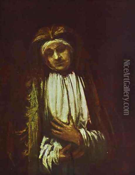 Portrait of an Old Woman 1 Oil Painting - Rembrandt Van Rijn