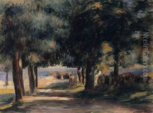 Pine Wood On The Cote D Azur Oil Painting - Pierre Auguste Renoir