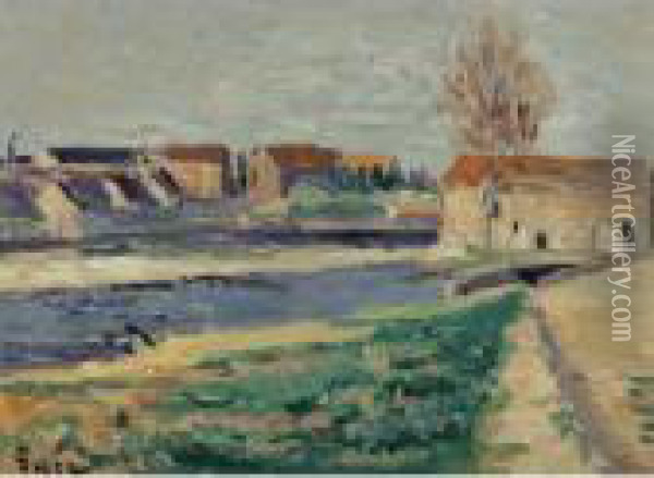 Village Oil Painting - Maximilien Luce