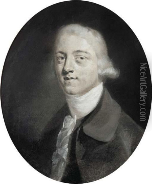 Portrait Of Sir Charlton Leighton, Bust-length Oil Painting - Robert Healy