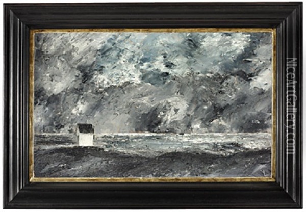Bakfyr Oil Painting - August Strindberg