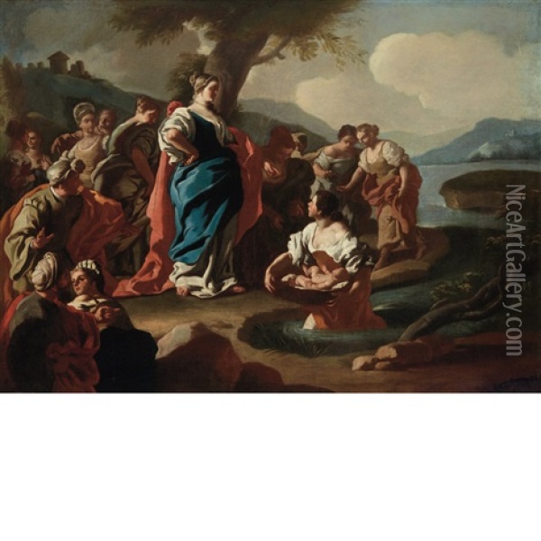 The Finding Of Moses Oil Painting - Francesco de Mura